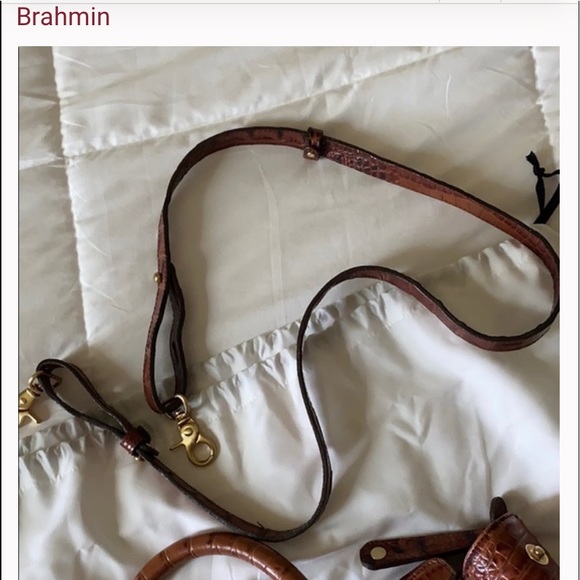 Brahmin Cognac woven leather bag - Picture 6 of 6